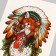 Tattoo on the body color "Christmas Fox" 26,1x14.6 cm