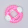 Two -layer toy (hard and soft plastic) "ring with spikes", 10 cm, pink