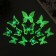 Magnet Plastic glows in the dark "gray butterflies" double wings set 12 pcs