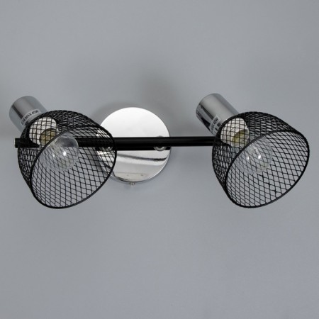 Lamp "Masumi" 2x60W E14 black/chrome 40x10x19.5cm-5