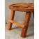 ADELICA guide table, with menage and folding legs, 2 persons, d = 30 cm, oak