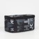 Cosmetic bag with lightning, black/gray color