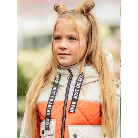 Jacket for girls, height 152 cm, orange color-2