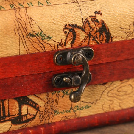 Casket wood chest "Wanderer map" 10.5x15x9 cm-3