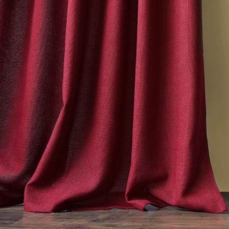 Set of curtains "Jerry", size 140 x 270 cm - 2 pcs, grab - 2 pcs, wine color-2