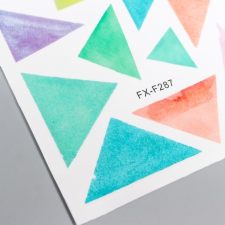 Stick plastic interior color "color triangles - different shapes" 20x29 cm-2