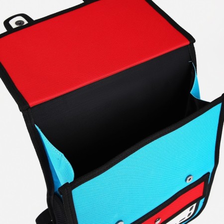 Baby backpack on lightning, blue/red color-5
