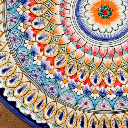 Largan Rishtan ceramics "Patterns", 32 cm, blue-1