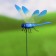 Plug "Dragonfly Sendy" 14x9cm/45cm, mix
