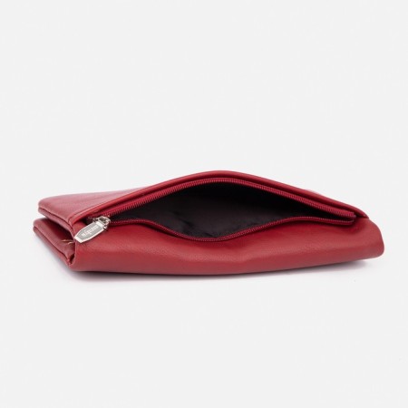 Women's wallet on magnets, red color-4