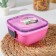 Container Plastic food "simplicity", 14 × 14 × 9 cm, cover, spoon, color mix