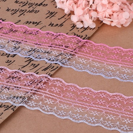Capricon lace "Gradient", 45 mm × 10 ± 1 m, pink/lilac # 3 color-1