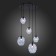 Suspended chandelier ST LUCE. SL1188.403.05. Idesia. 5x40 W, E14/E27, 67.5x67.5 cm, black color