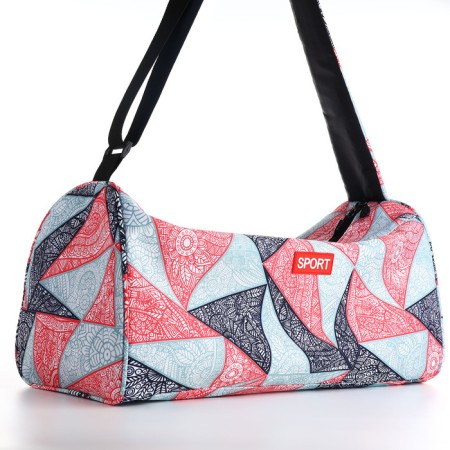 Sports bag, textura, average size, red color-2