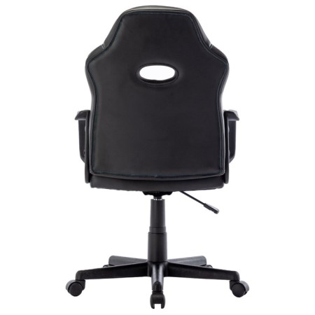 Playing armchair Brabix Stripe GM-202, eco-leather, black/blue-3