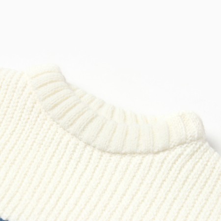 Jumper knitted baby I Blueberry, r.68-74, milk-1