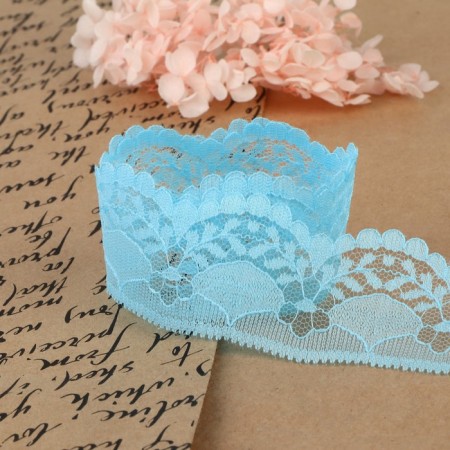 Capricon lace, 40 mm × 10 ± 1 m, blue color-2