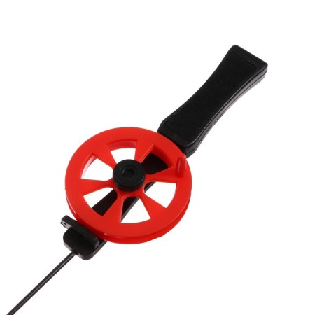Winter fishing rod, plastic handle, guide fishing lines, red, HFB-15-3