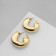 Roaling earrings "trend" crumpled, hook, color gold