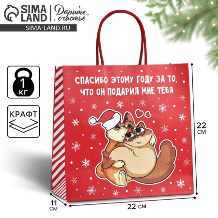 Gift package “Thank you this year”, 22 x 22 x 11 cm, new year