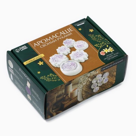 Aromasash with your own hands. Set for creating an aromatic figure made of soy wax "flowers with sparkles"-8