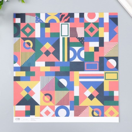 Scrapbooking "Color Geometry" density 180 g 30.5x32 cm-3