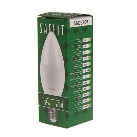 LED LED SAFFIT, C37, 9 W, E14, 4000 K, 810 lm, 220 °, 100 x 37-2