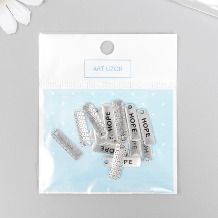Decor for creativity Metal "inscription - hope" silver 2x0.5 cm-3