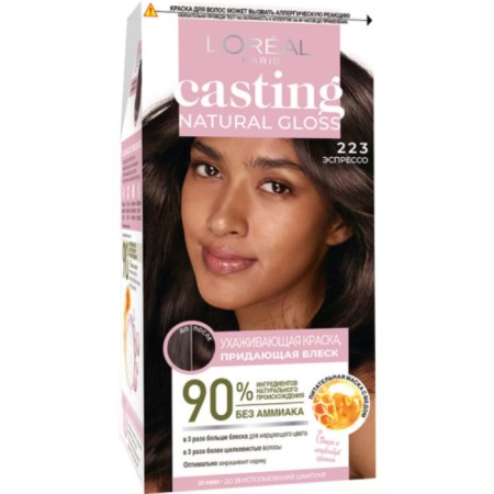 Casting Natural Gloss hair dye, 223 espresso