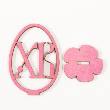 Easter decor "XV" 6.5x4.7x9.3 cm (set 2 parts) bright lilac-4