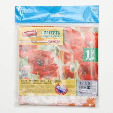 Single “poppies”, 110 × 220 cm, mix drawing tablecloth without the basis-4