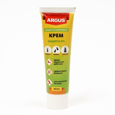 Крем "Argus", от комаров, мокрецов, мошек, слепней, для всей семьи, туба, 42 мл-2