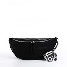 Bag Cross-Bodi with a zipper, black color