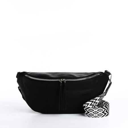 Bag Cross-Bodi with a zipper, black color