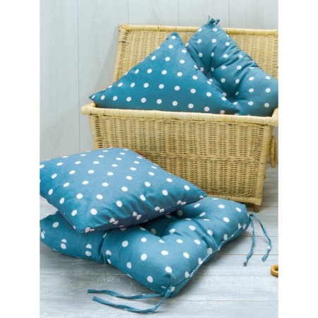 Decorative pillow for lightning Blue Polka Dot, size 40x40 cm, blue color