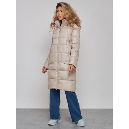 Coat insulated winter female, size 44, color light green-1