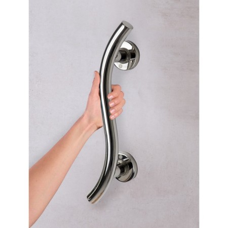 Brought -curved handrail of art m, chrome-1