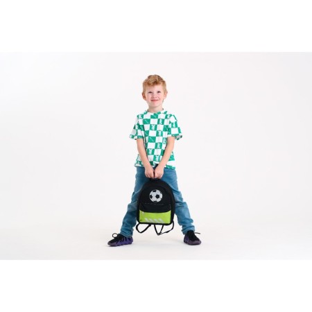 School textile backpack with a pocket "Ball", a reflector. Elements, 27x23 x 10 cm-6