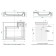 Sink Zein Aurora V63D1, on the washing machine, 600x500x105 mm, brackets