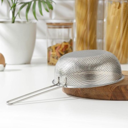 A colander "Marco", d = 19 cm, 37.5 x19.5 x 7 cm, a long handle, stainless steel, chrome-2