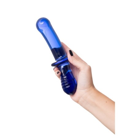 Satiffyer Double Crystal bilateral phallimitator, 19.5 cm, glass, blue color-10