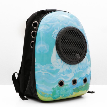A backpack for carrying animals with a window for viewing "Field", 32 x 25 x 42 cm-3