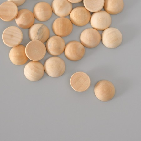 Decor for creativity tree "Half of the ball" Natural set 30 pcs 1.4x1.4x0.7 cm-1