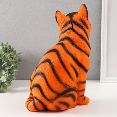 The piggy bank "Cat Tiger Color" height is 31.5 cm, width 16 cm, length 24 cm.-3