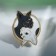 Icon "cats" day and night, black and white color in gold