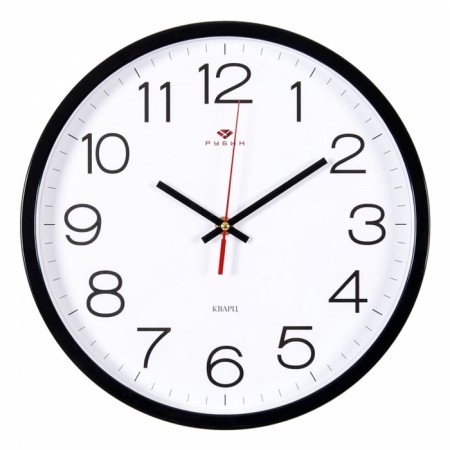 Watch wall, interior "Rubin", 30 cm, black