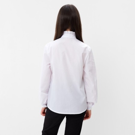 School blouse for a girl, white color, height 122 cm-4