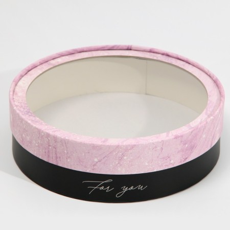 Makarun box, confectionery packaging tube with a window, for you 20 x 20 x 5 cm
