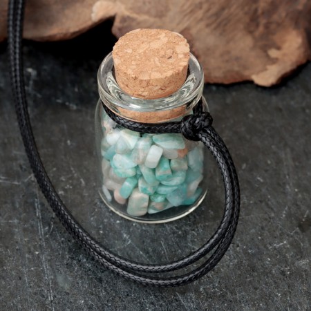 Souvenir-butter with natural stones "Amazonite", 3x2cm-2