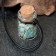 Souvenir-butter with natural stones "Amazonite", 3x2cm